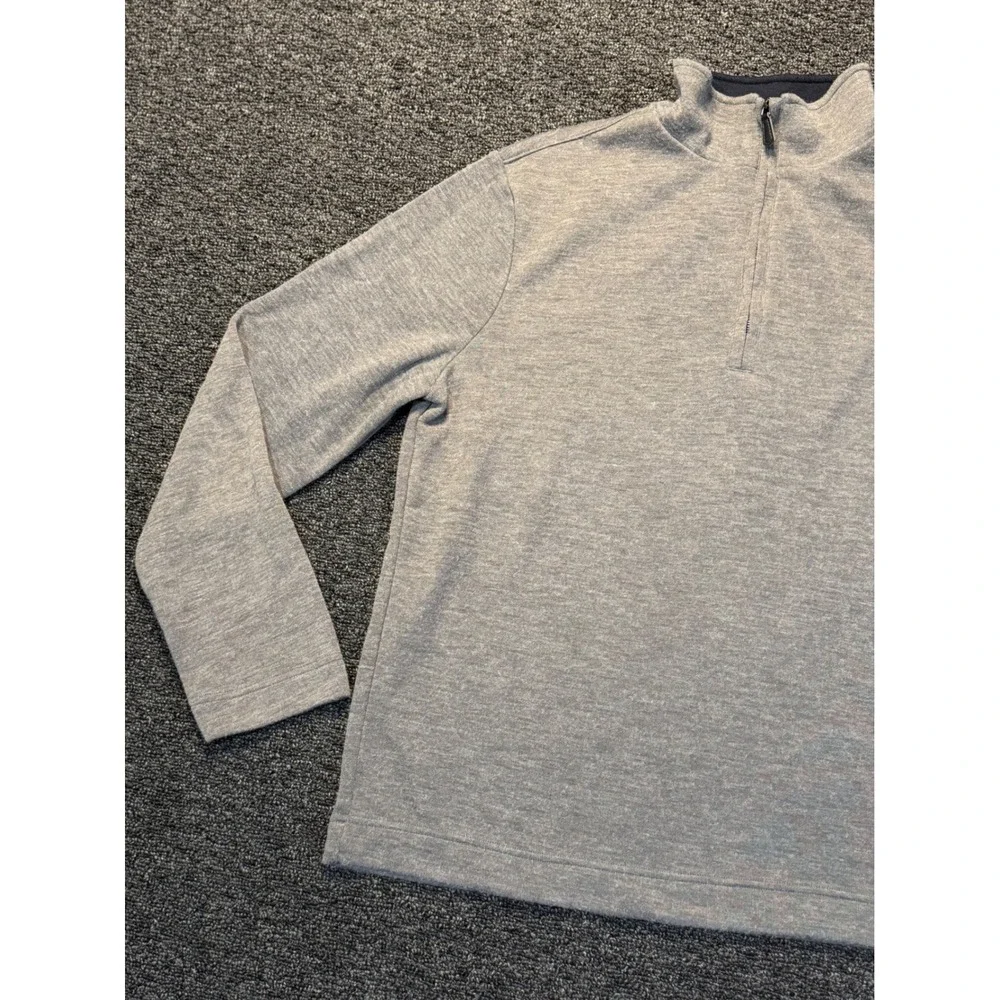 Banana Republic Quarter Zip Pullover Gray Casual Night‎ Out Long Sleeve XL Mens